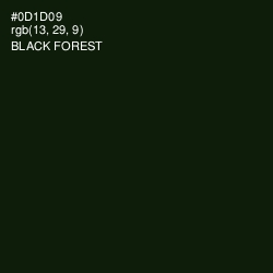 #0D1D09 - Black Forest Color Image